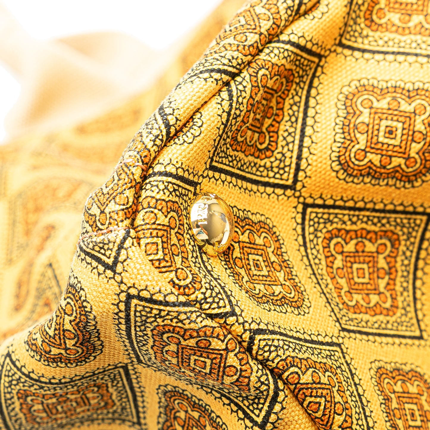 Prada Large Canvas Printed Canapa Satchel