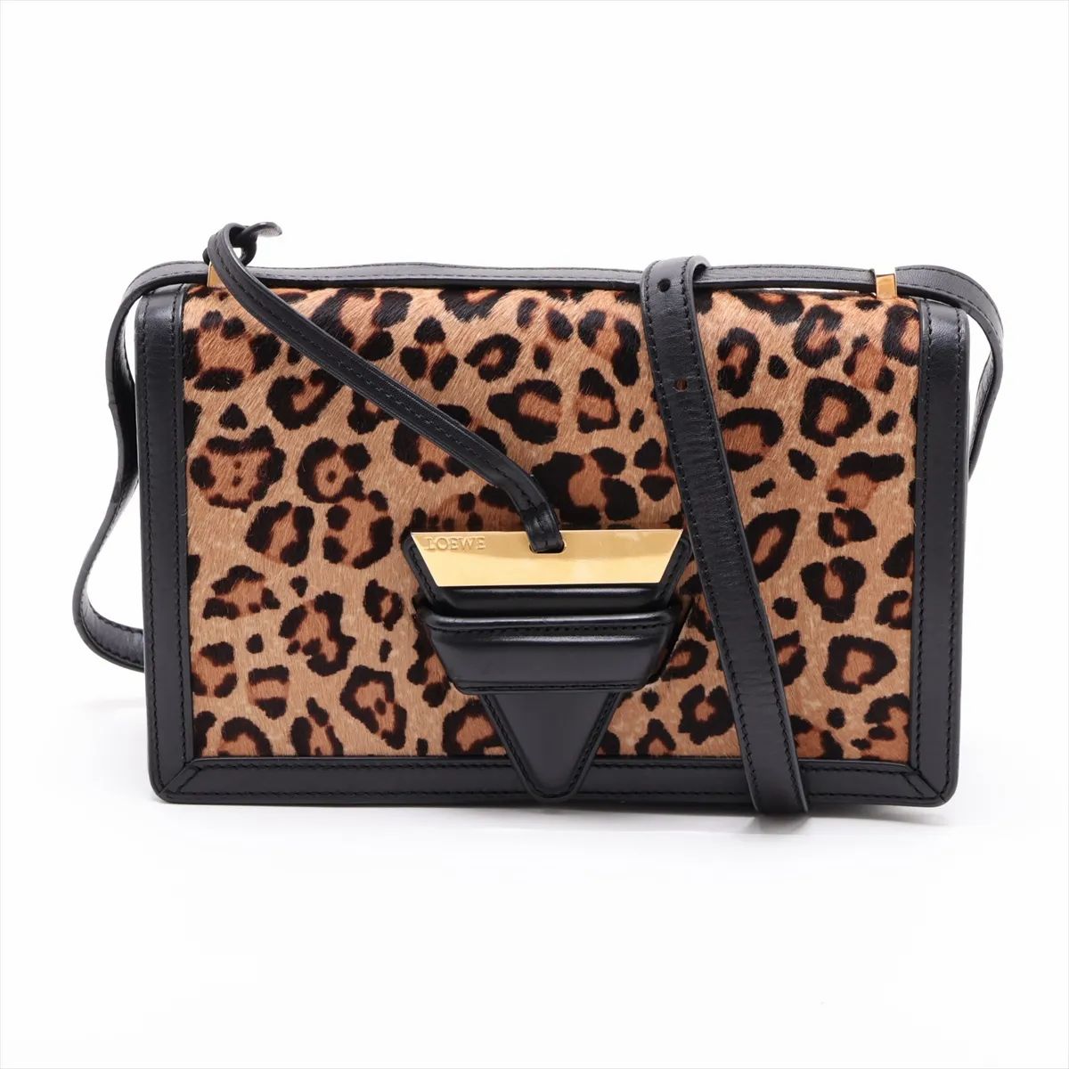 Loewe Barcelona Shoulder Bag Brown X Black