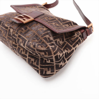 Fendi Zucca Mamma Baguette Shoulder Bag Brown