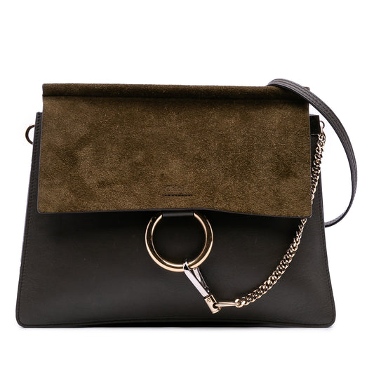 Chloé Medium Calfskin and Suede Faye Crossbody