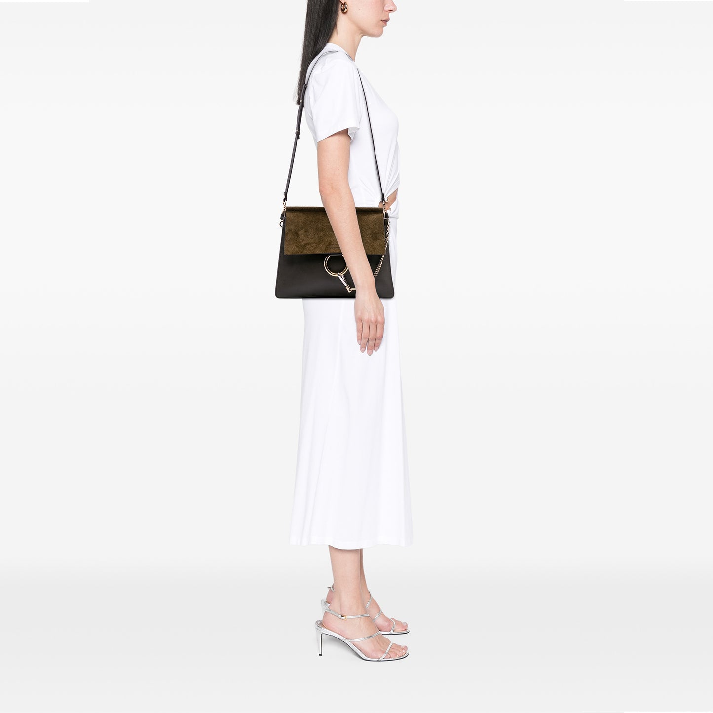 Chloé Medium Calfskin and Suede Faye Crossbody