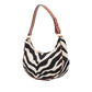 Celine Zebra Print Canvas Ava Shoulder Bag