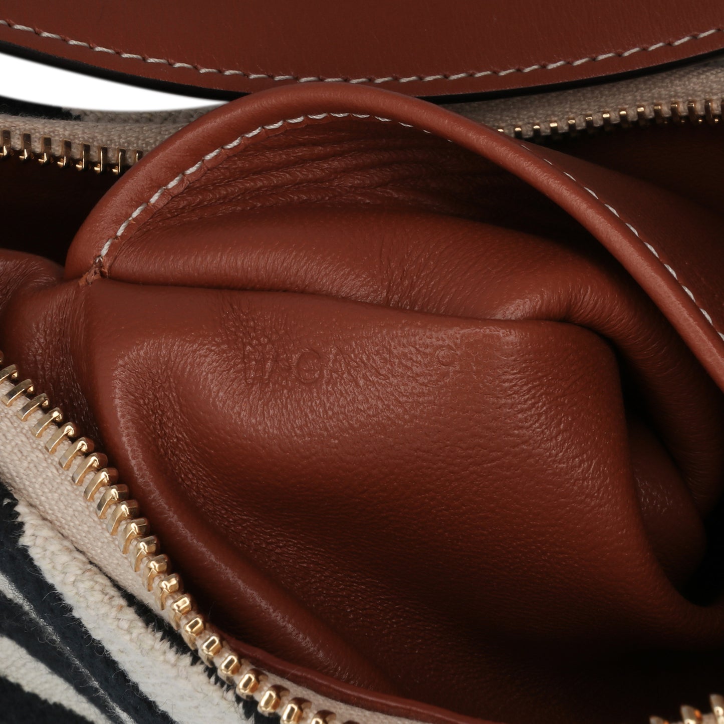 Celine Zebra Print Canvas Ava Shoulder Bag