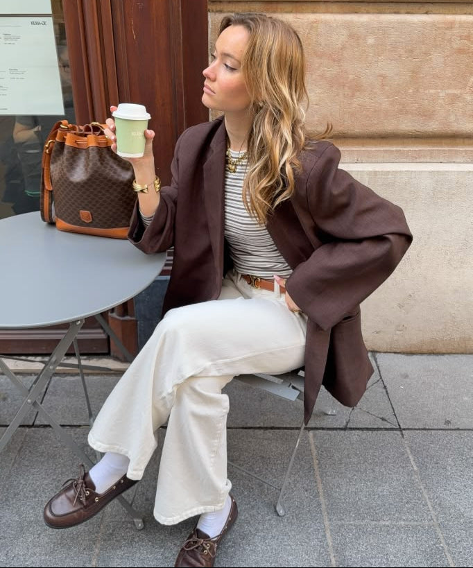 Celine Macadam Coated Canvas Bucket Bag