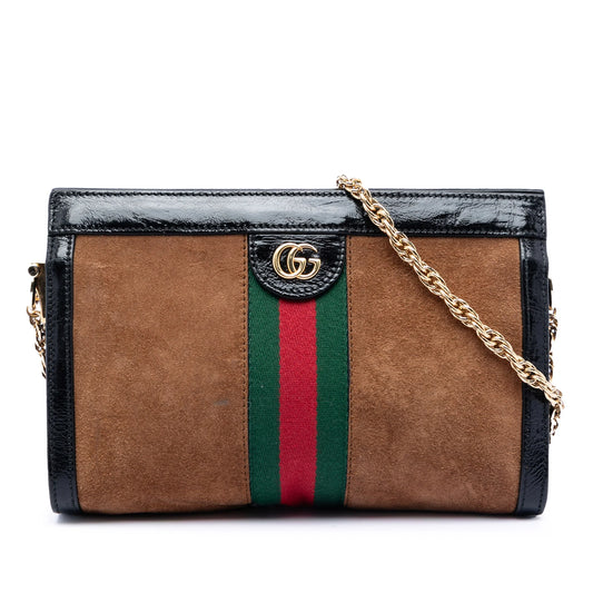Gucci Small Suede Ophidia Chain Crossbody