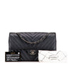 Chanel Medium Classic Chevron Caviar Double Flap