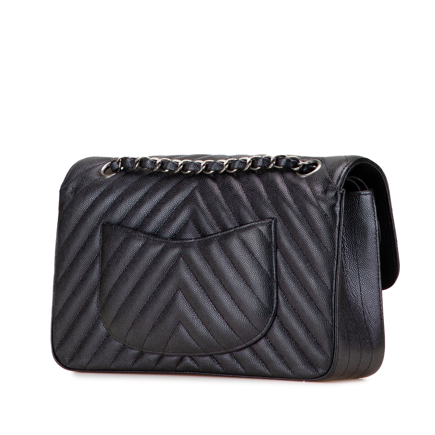 Chanel Medium Classic Chevron Caviar Double Flap