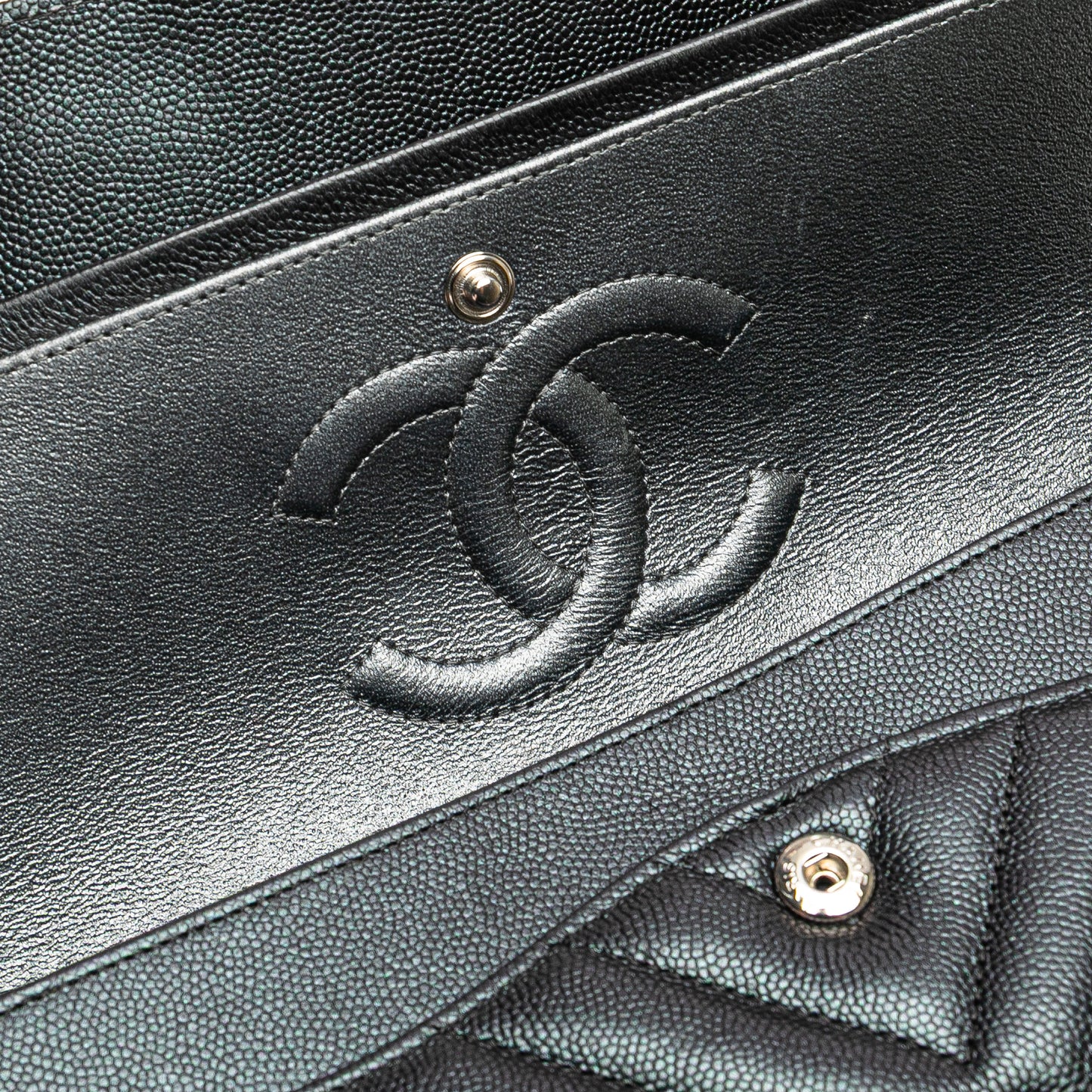 Chanel Medium Classic Chevron Caviar Double Flap