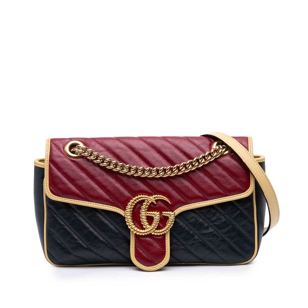 Gucci Medium GG Marmont Bicolor Shoulder Bag