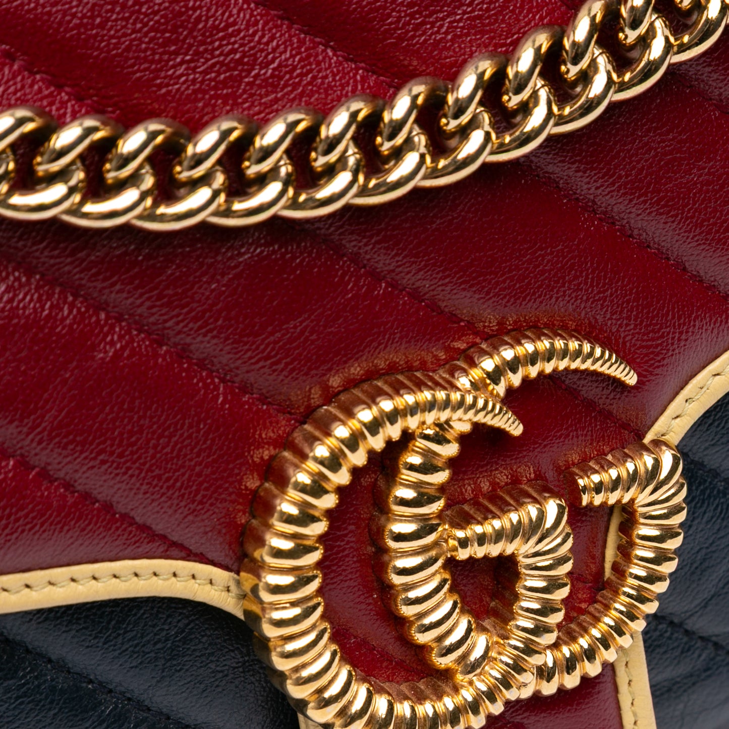 Gucci Medium GG Marmont Bicolor Shoulder Bag