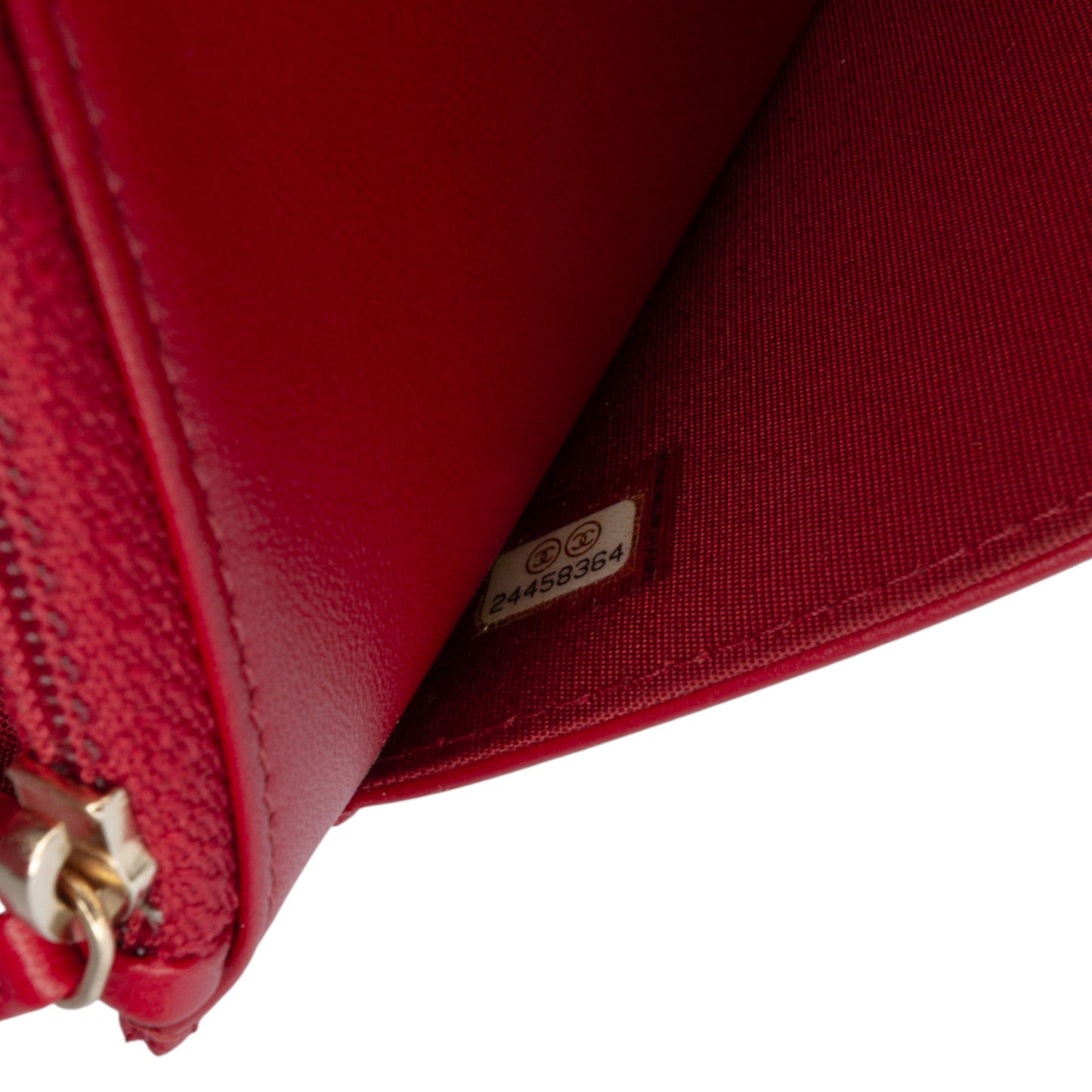 Chanel CC Quilted Velvet Wallet on Chain