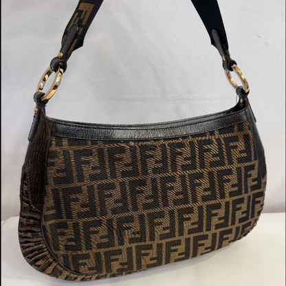 Fendi Zucca Canvas Mille Feuille Hobo