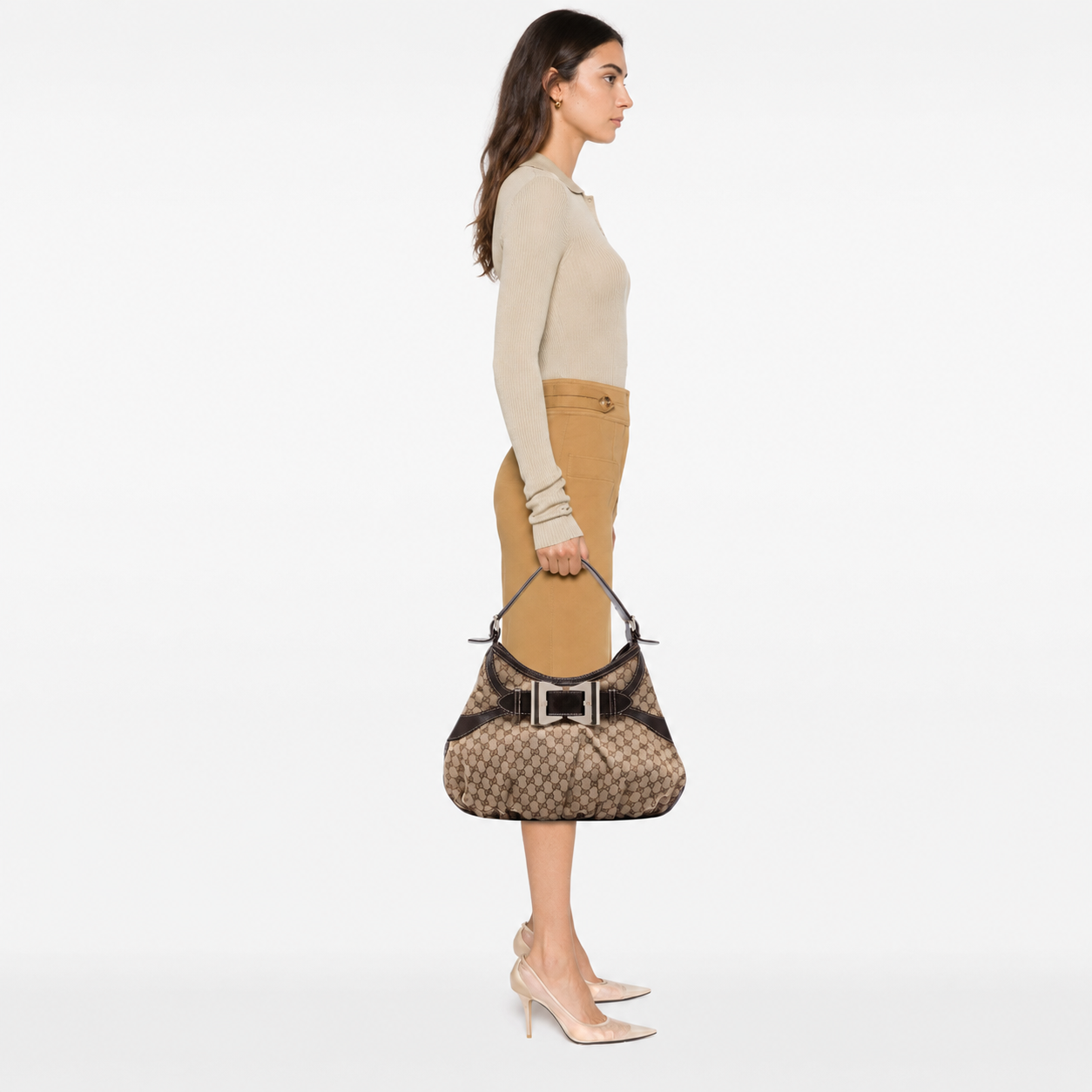 Gucci Large GG Canvas Dialux Queen Hobo