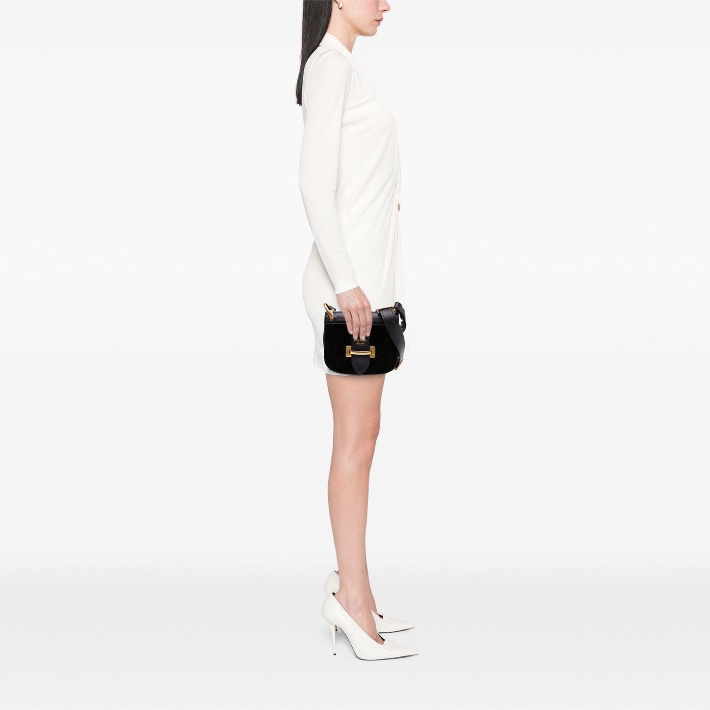 Prada City Calf and Velvet Pionniere Crossbody