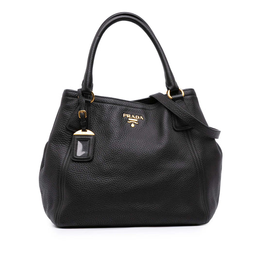 Prada Vitello Daino Open Convertible Tote