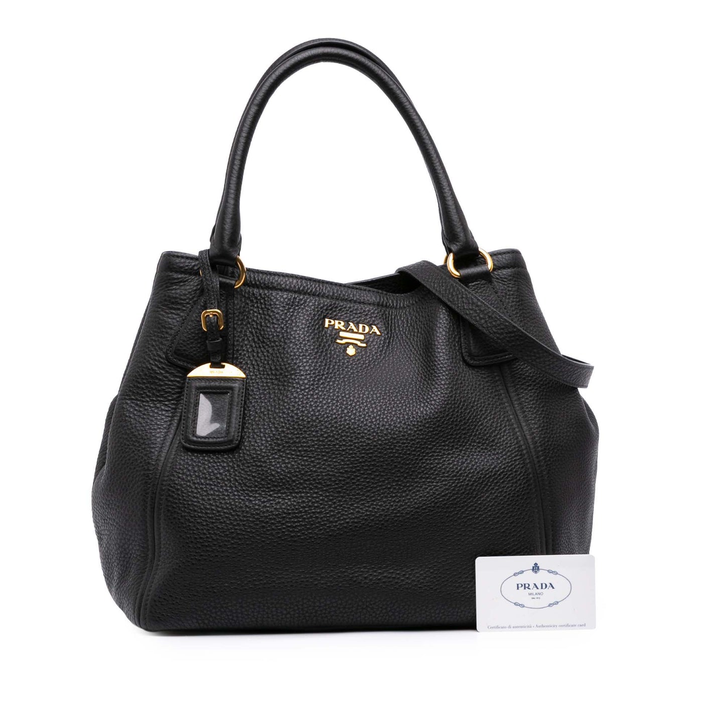 Prada Vitello Daino Open Convertible Tote