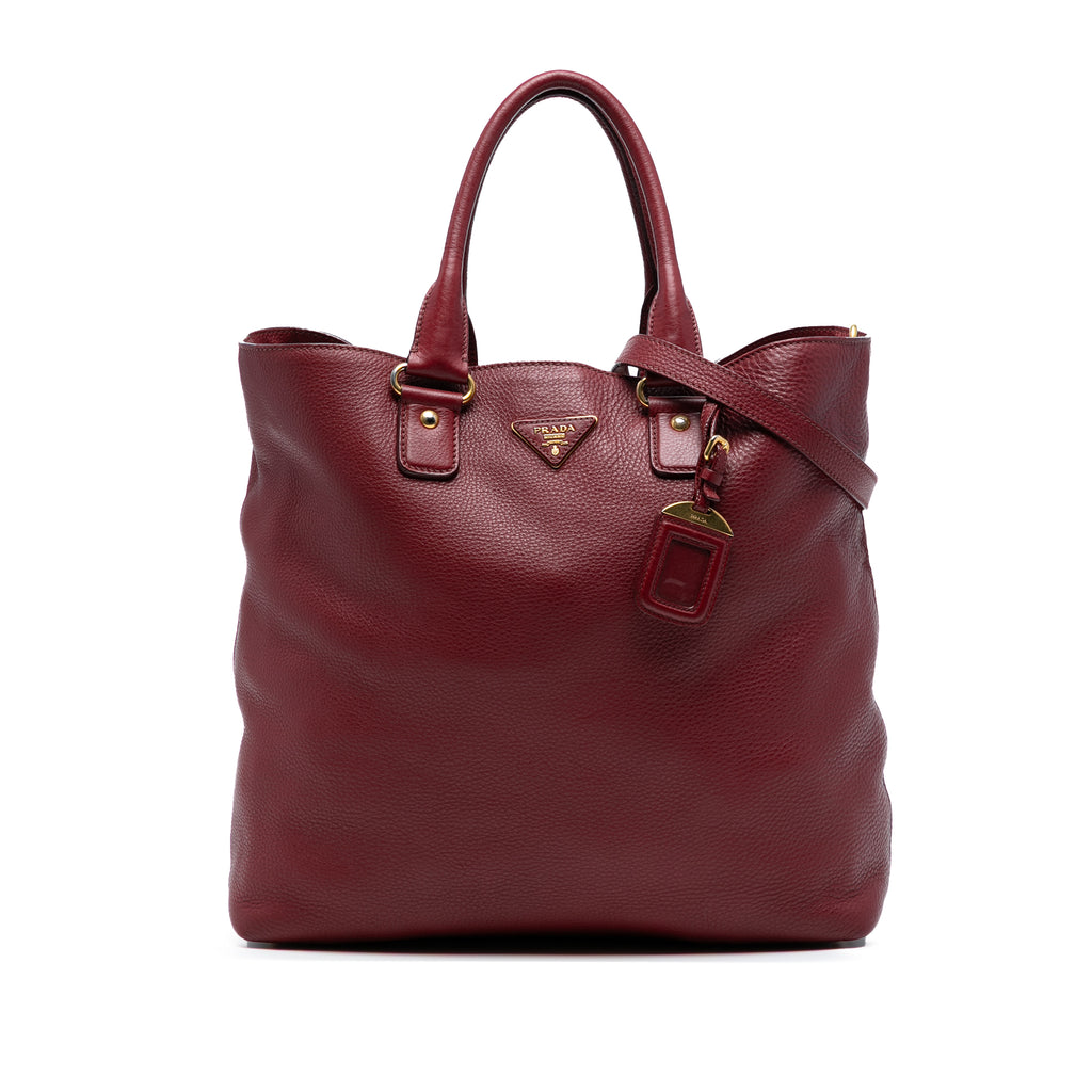 Prada Vitello Daino Open Convertible Tote