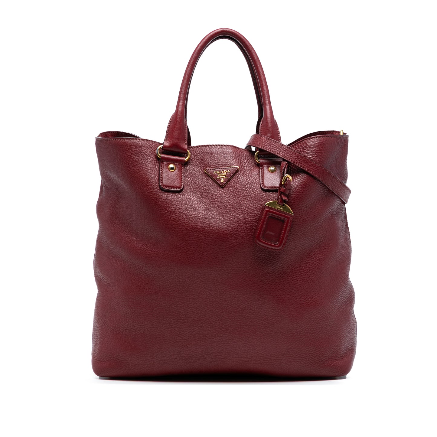 Prada Vitello Daino Open Convertible Tote