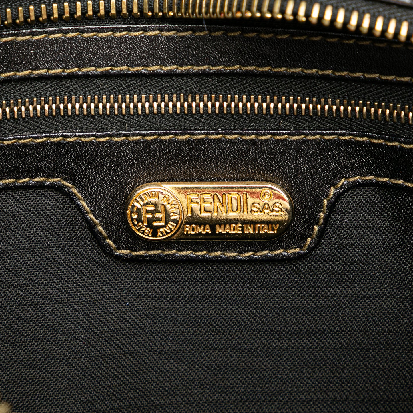 Fendi Pequin Coated Canvas Crossbody