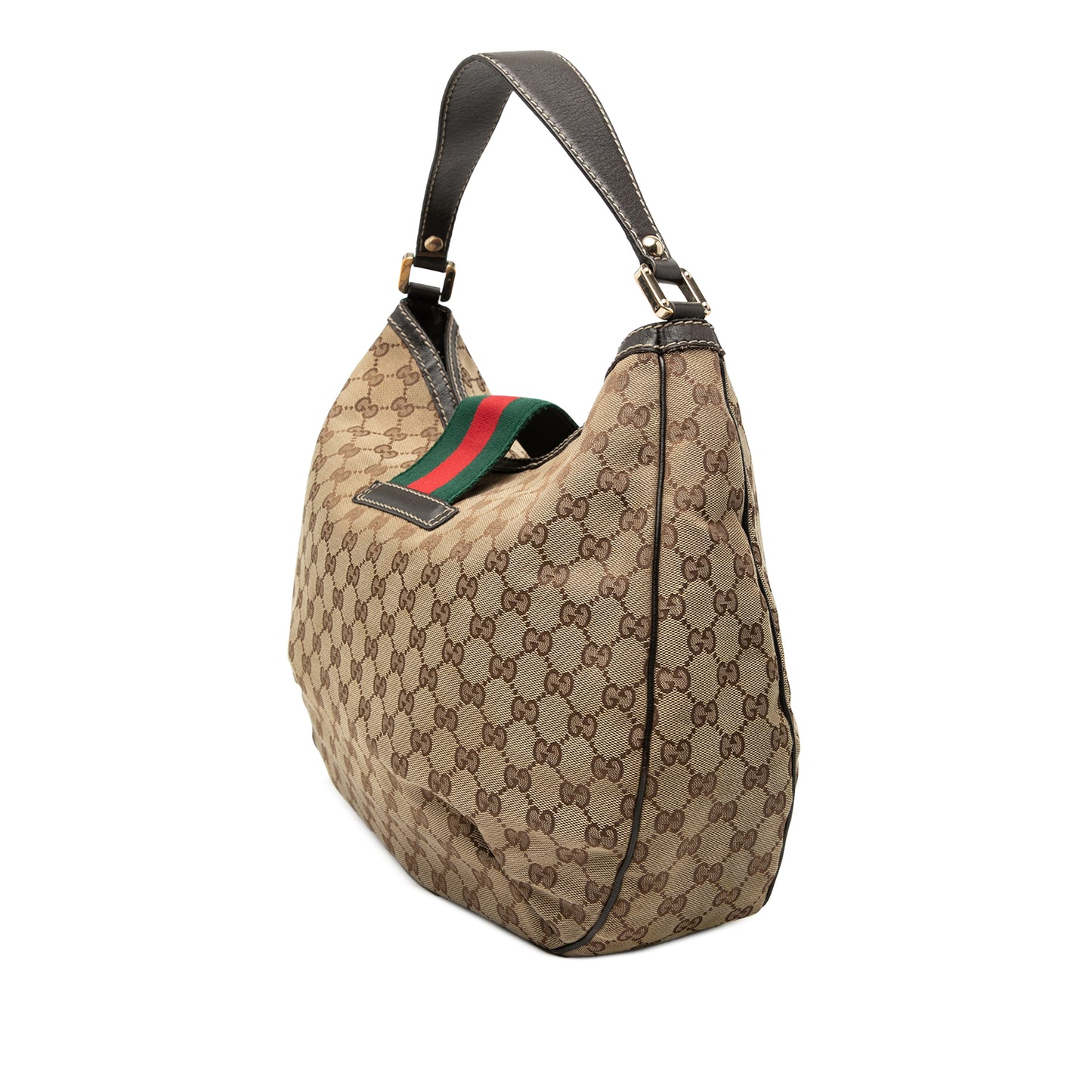 Gucci Large GG Canvas Web New Ladies Hobo