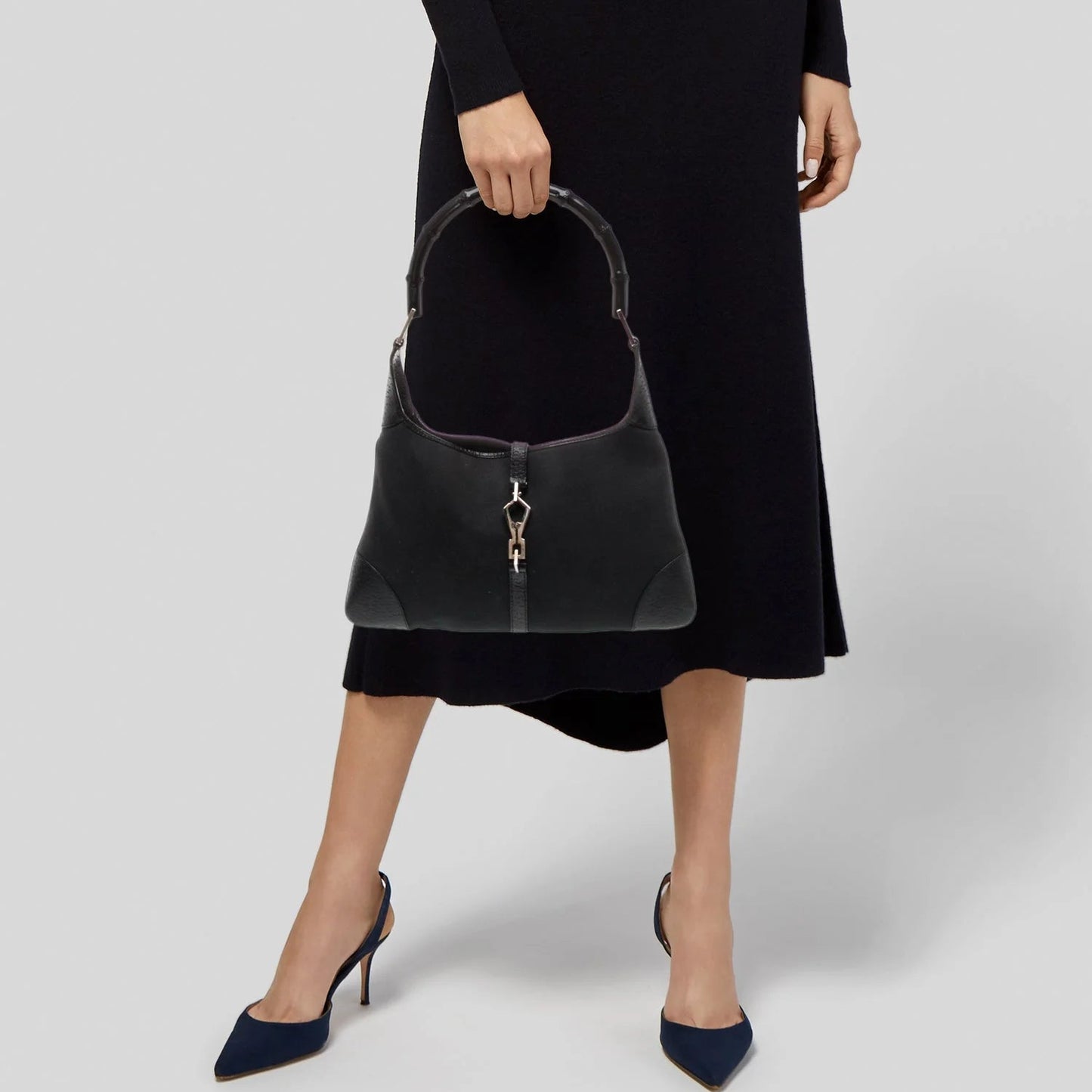 Gucci Canvas Bamboo Jackie Hobo