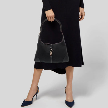 Gucci Canvas Bamboo Jackie Hobo