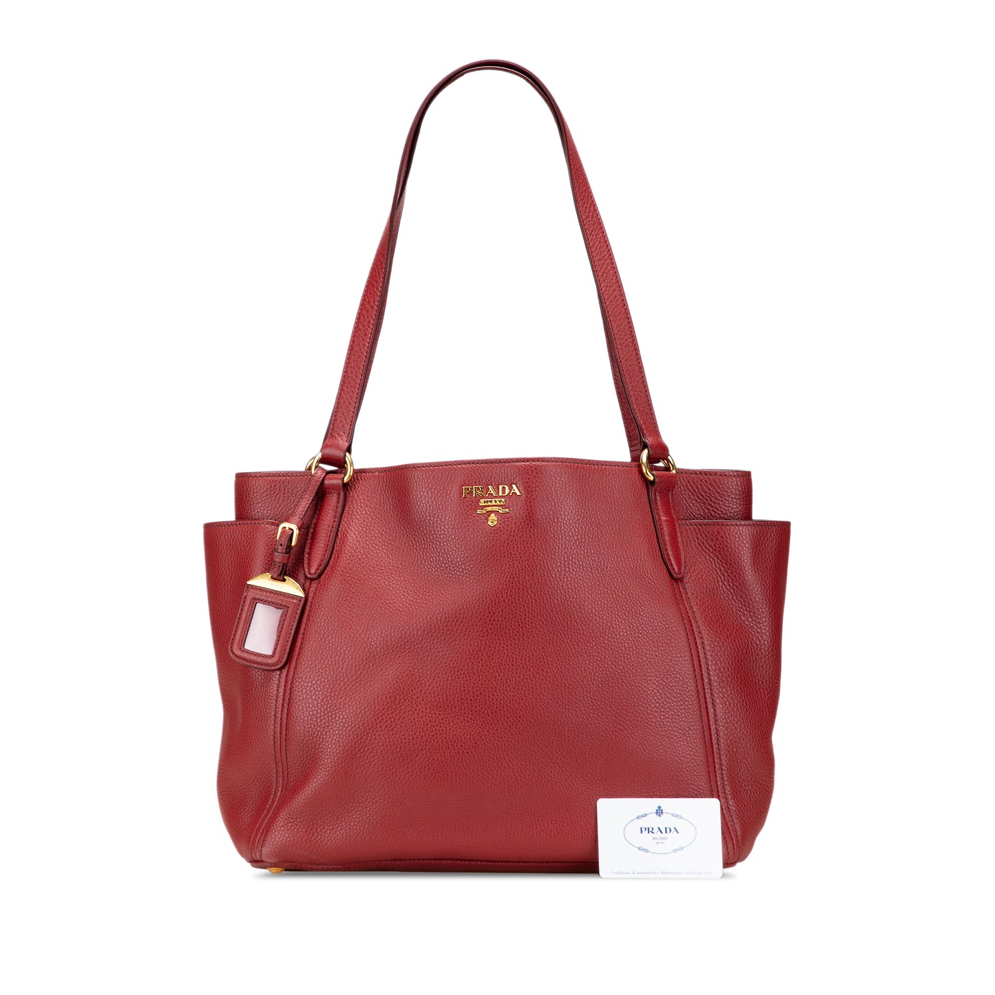 Prada VItello Daino Double Pocket Tote