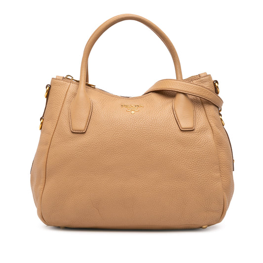 Prada Vitello Daino Sacca 2 Manici Convertible Tote