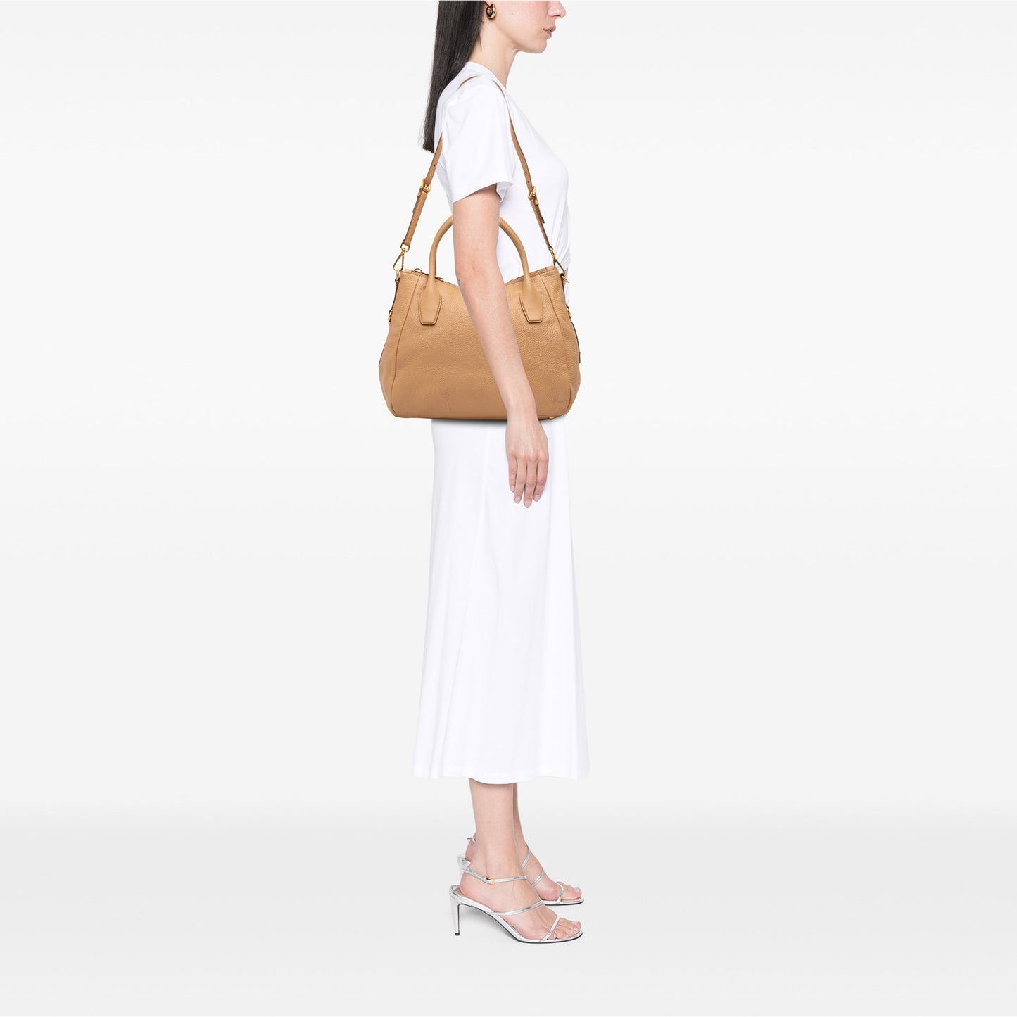 Prada Vitello Daino Sacca 2 Manici Convertible Tote