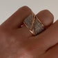 Rose gold silver ring