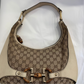 Gucci GG Canvas Bamboo Horsebit Amalfi Hobo