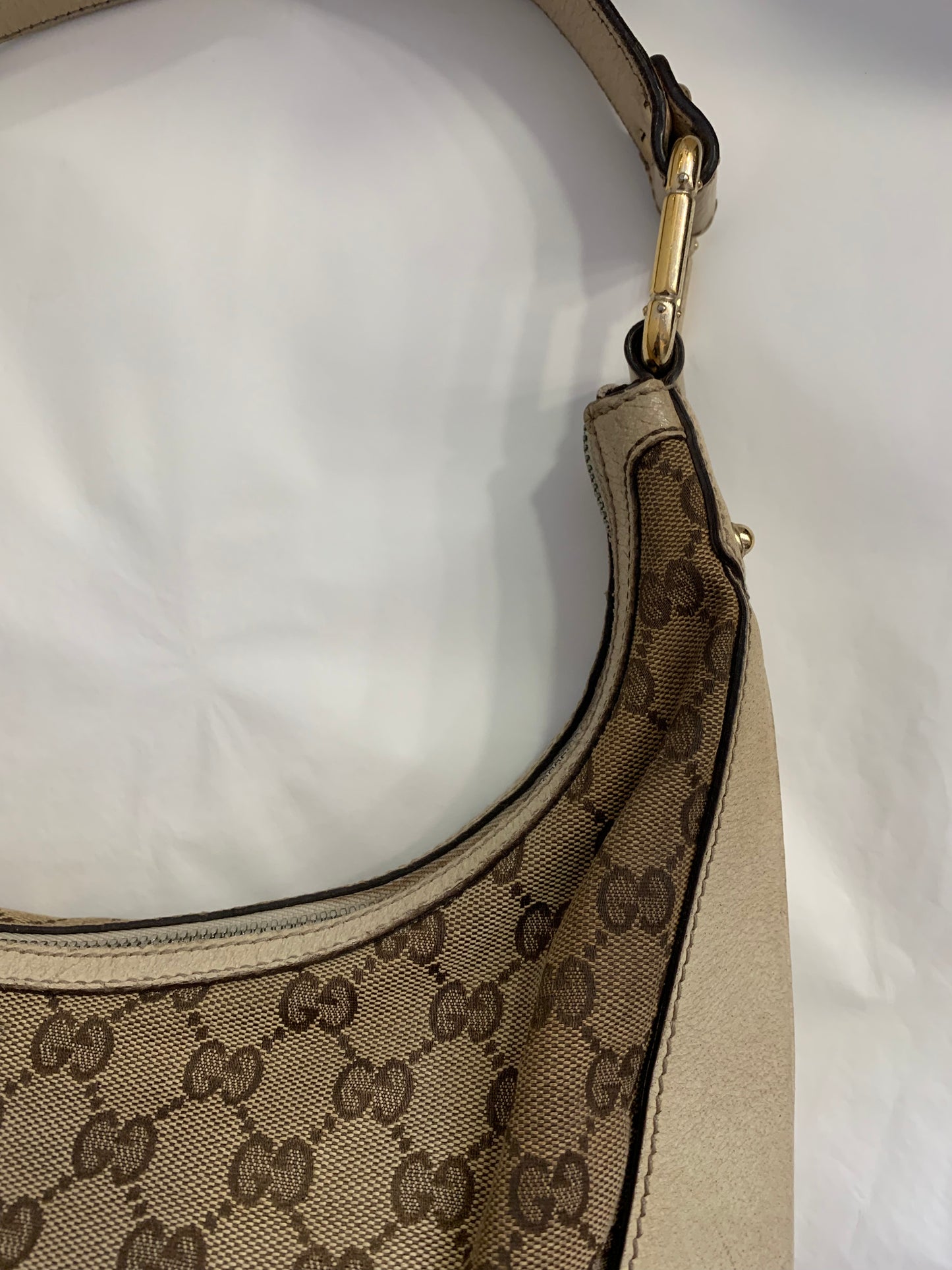 Gucci GG Canvas Bamboo Horsebit Amalfi Hobo
