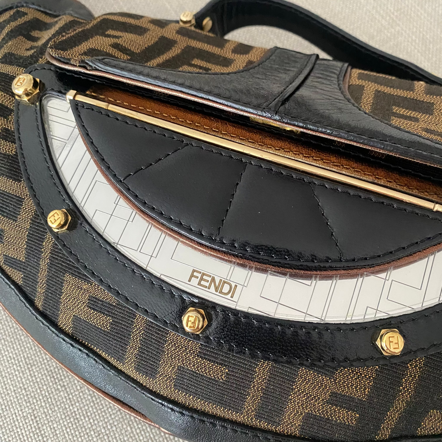 Fendi Zucca Vanity Clutch