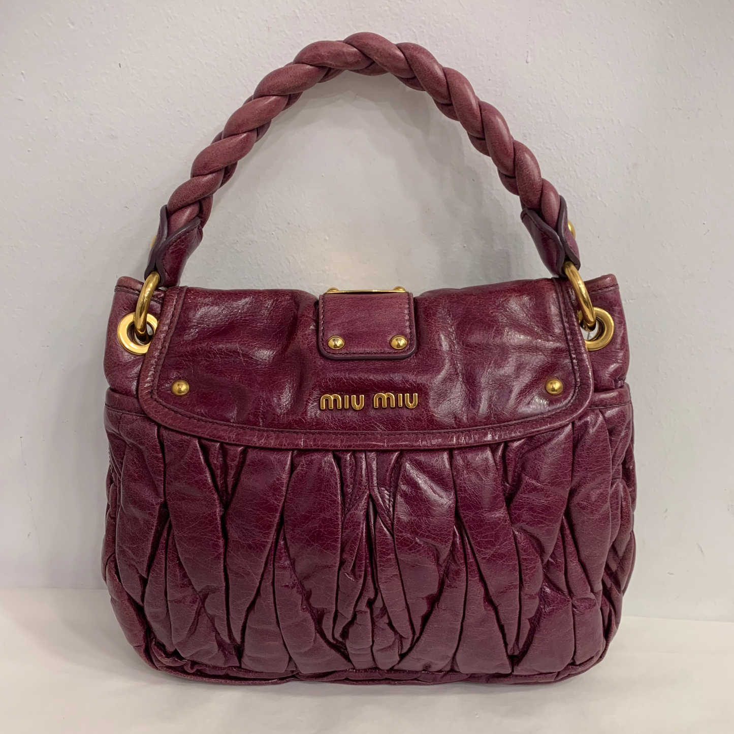 Miu Miu Matelasse Nappa Coffer Satchel