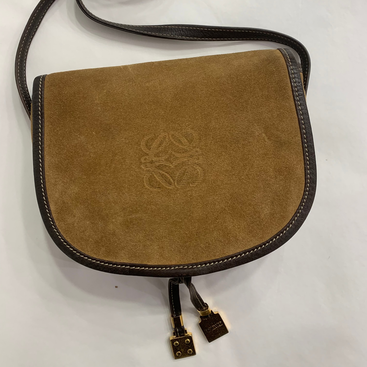 Loewe Suede Crossbody Bag