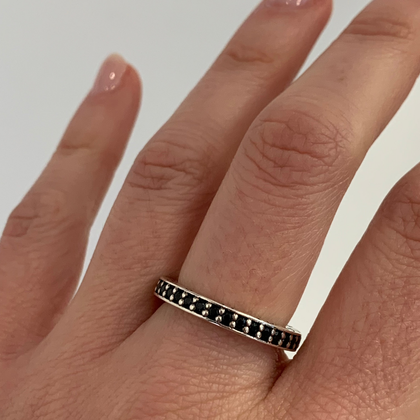 Black zircon ring