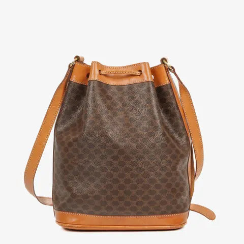 Celine Macadam Coated Canvas Bucket Bag