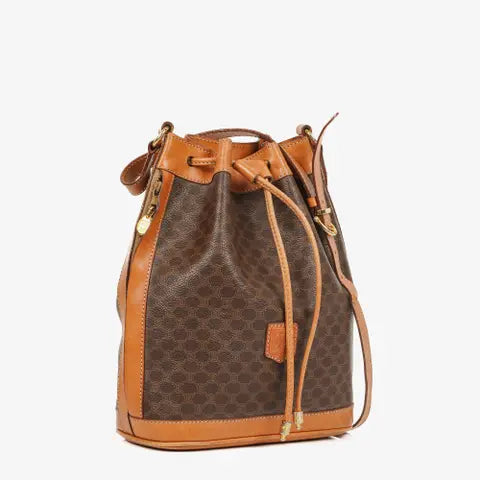 Celine Macadam Coated Canvas Bucket Bag