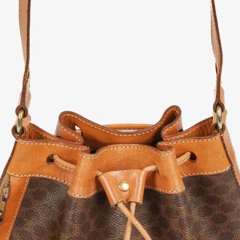 Celine Macadam Coated Canvas Bucket Bag