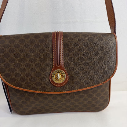 Celine Macadam Coated Canvas Crossbody Bag
