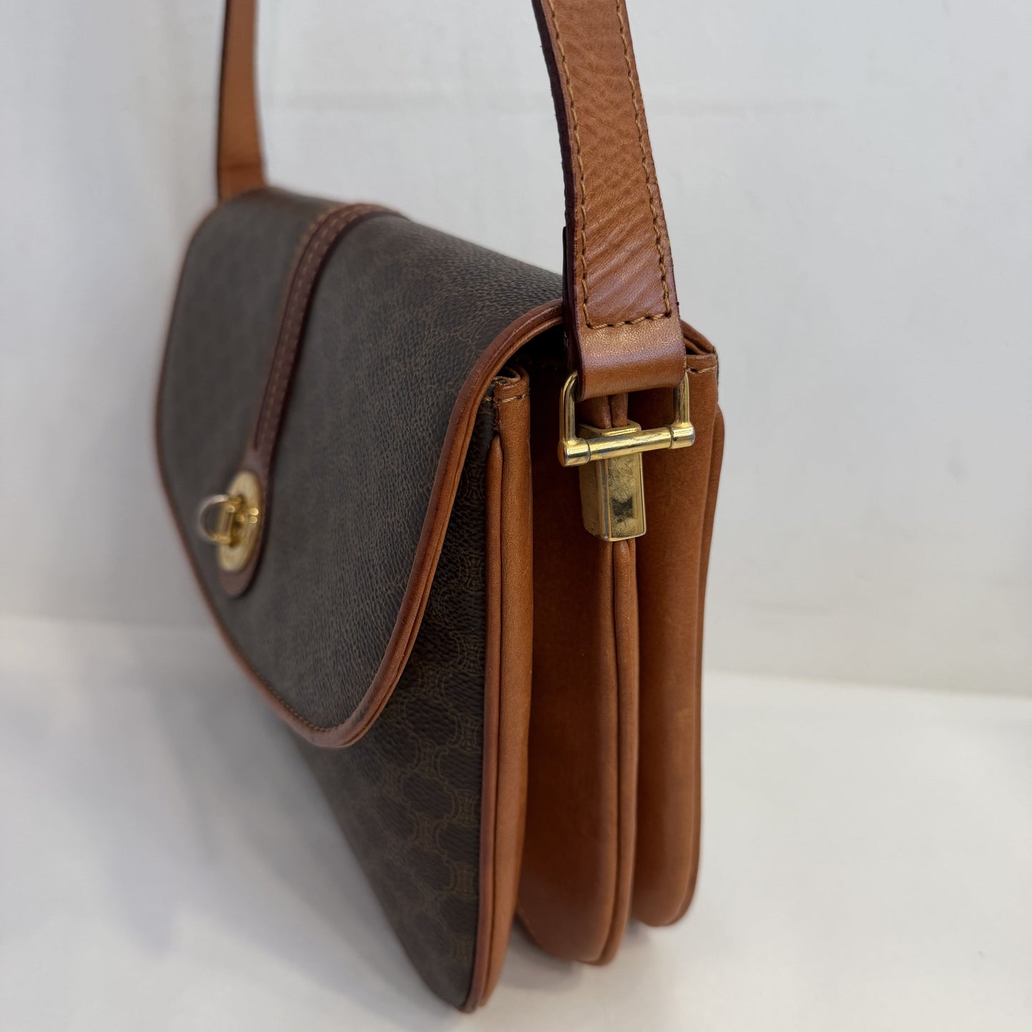 Celine Macadam Coated Canvas Crossbody Bag
