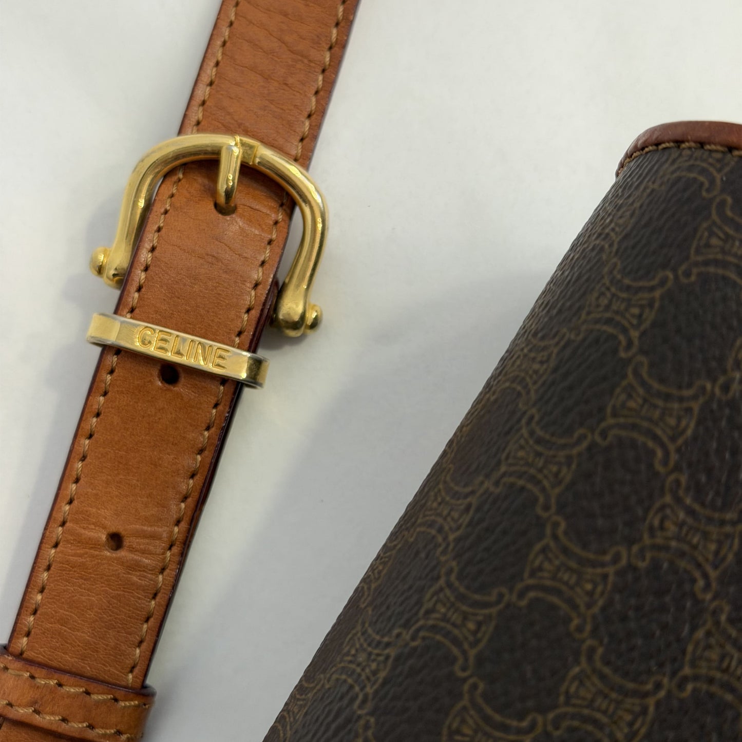 Celine Macadam Coated Canvas Crossbody Bag