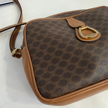 Celine Macadam Coated Canvas Crossbody Bag