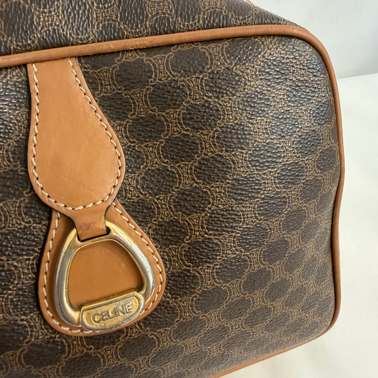 Celine Macadam Coated Canvas Crossbody Bag