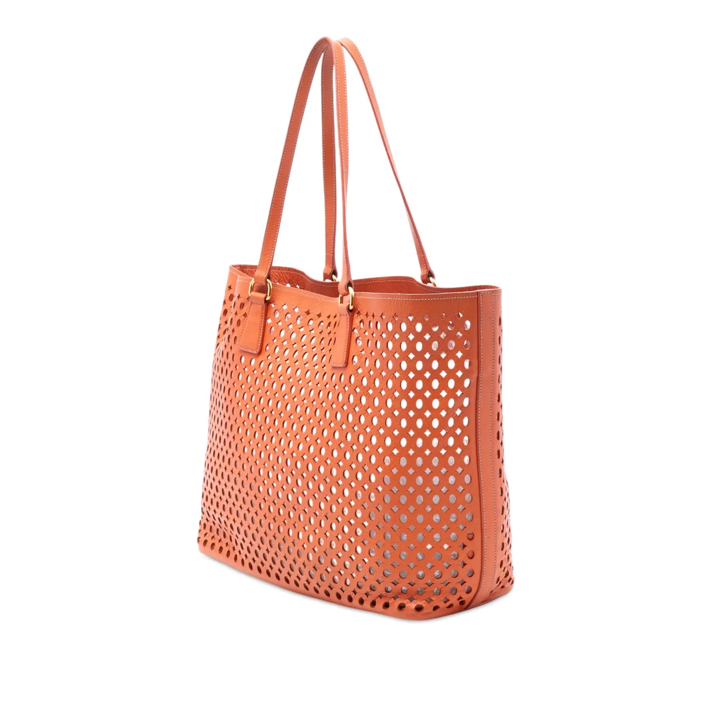 Prada Perforated Saffiano Fori Shopping Tote