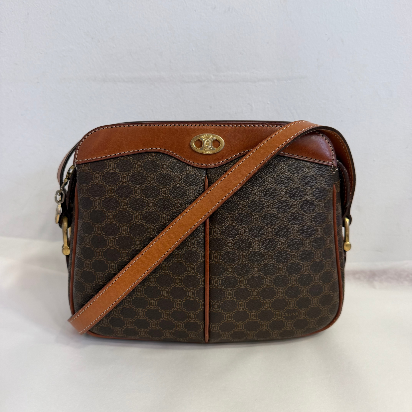 Celine Macadam Coated Canvas Crossbody