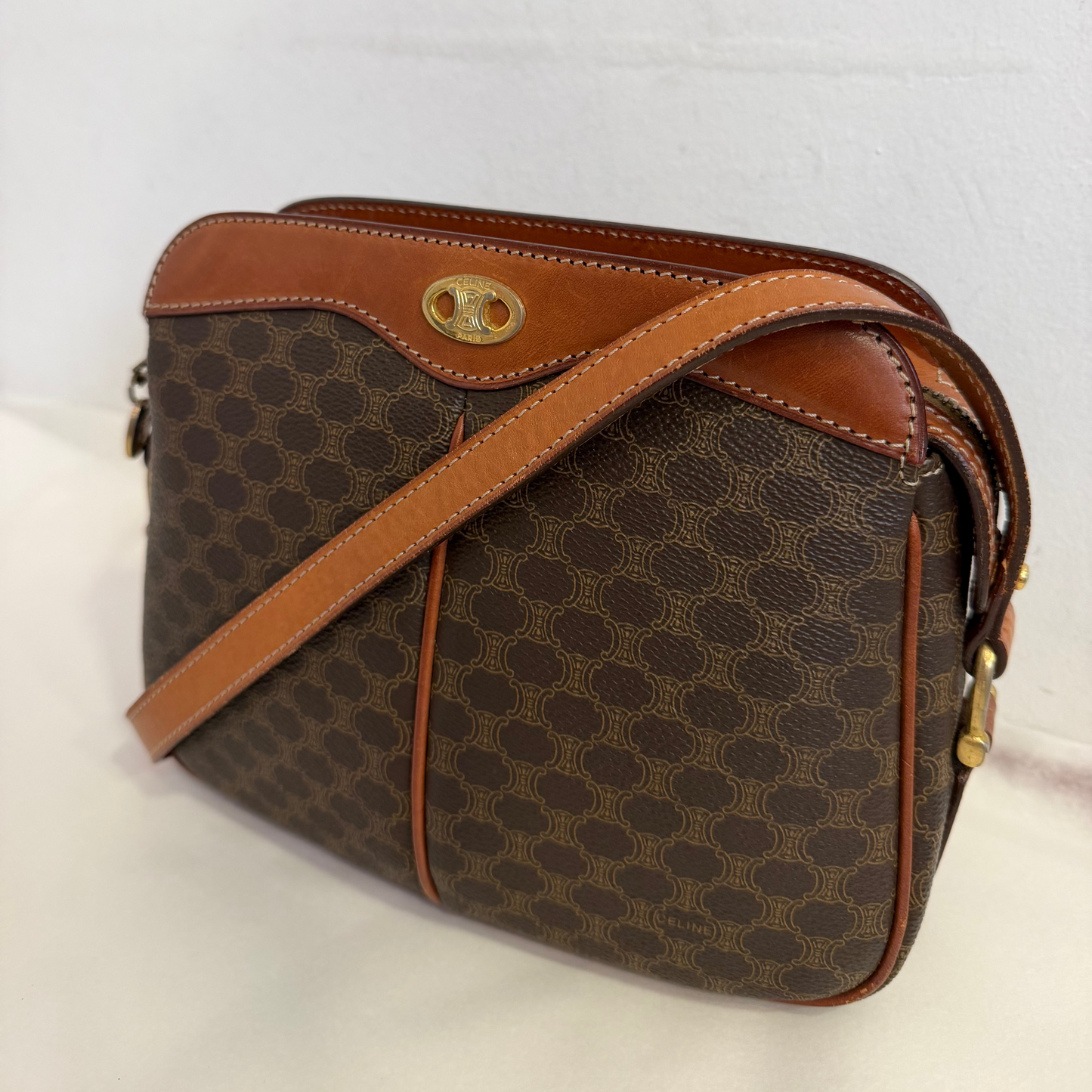 Celine Macadam Coated Canvas Crossbody