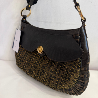 Fendi Zucca Canvas Mille Feuille Hobo
