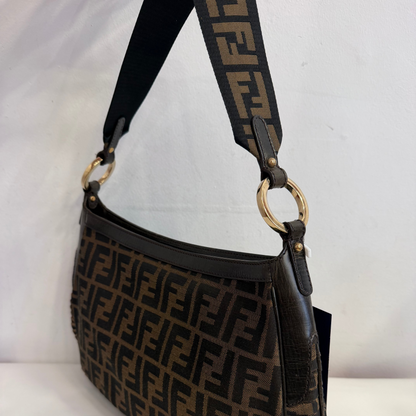 Fendi Zucca Canvas Mille Feuille Hobo