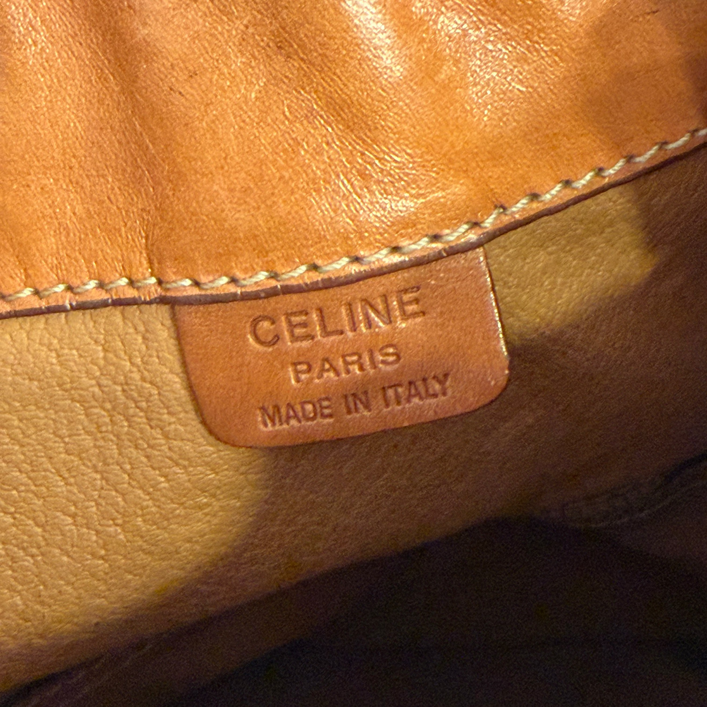 Celine Macadam Coated Canvas Bucket Bag
